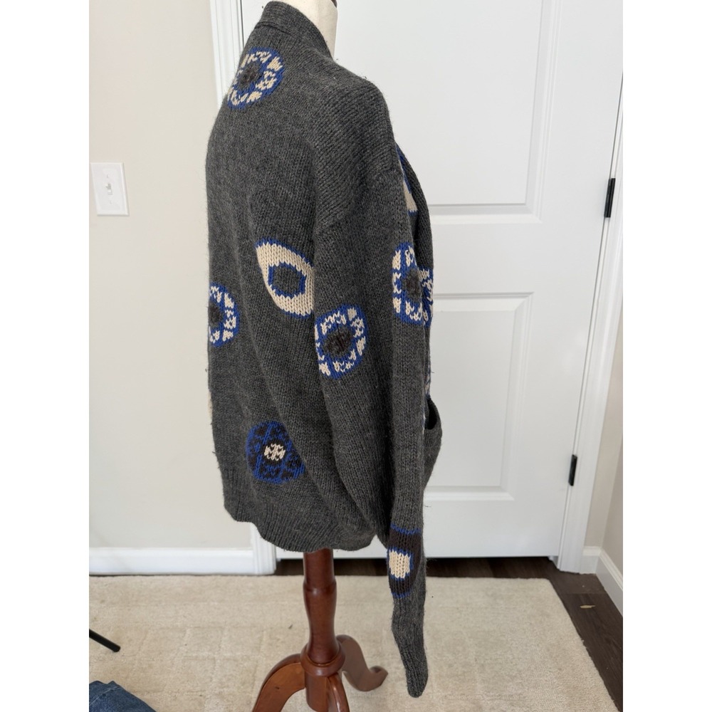 Paul Smith Vintage Women's Knit Button-Up Cardigan Sweater Pockets Geo Sz 3 - Picture 4 of 7